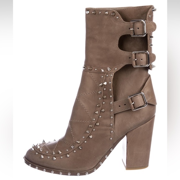 NEW LAURENCE DACADE Spiked Mid-Calf Boots